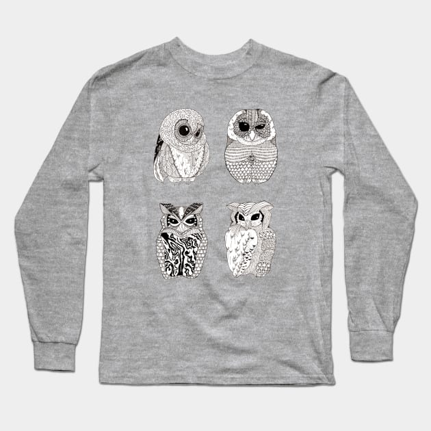 Owls Long Sleeve T-Shirt by lachapardeuse